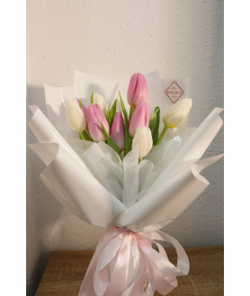 Ramo tulipanes tono rosado