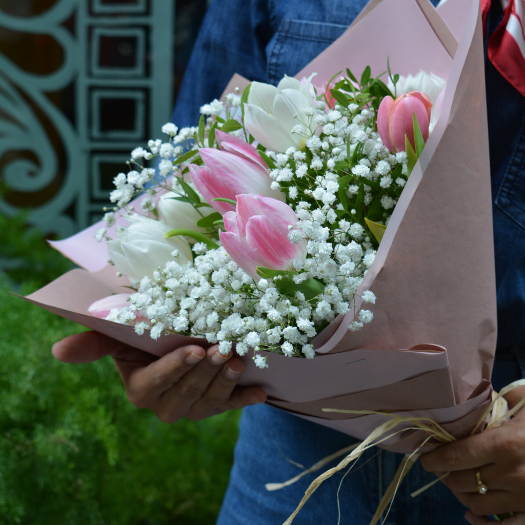 Ramo Tulipanes Rosa Pastel