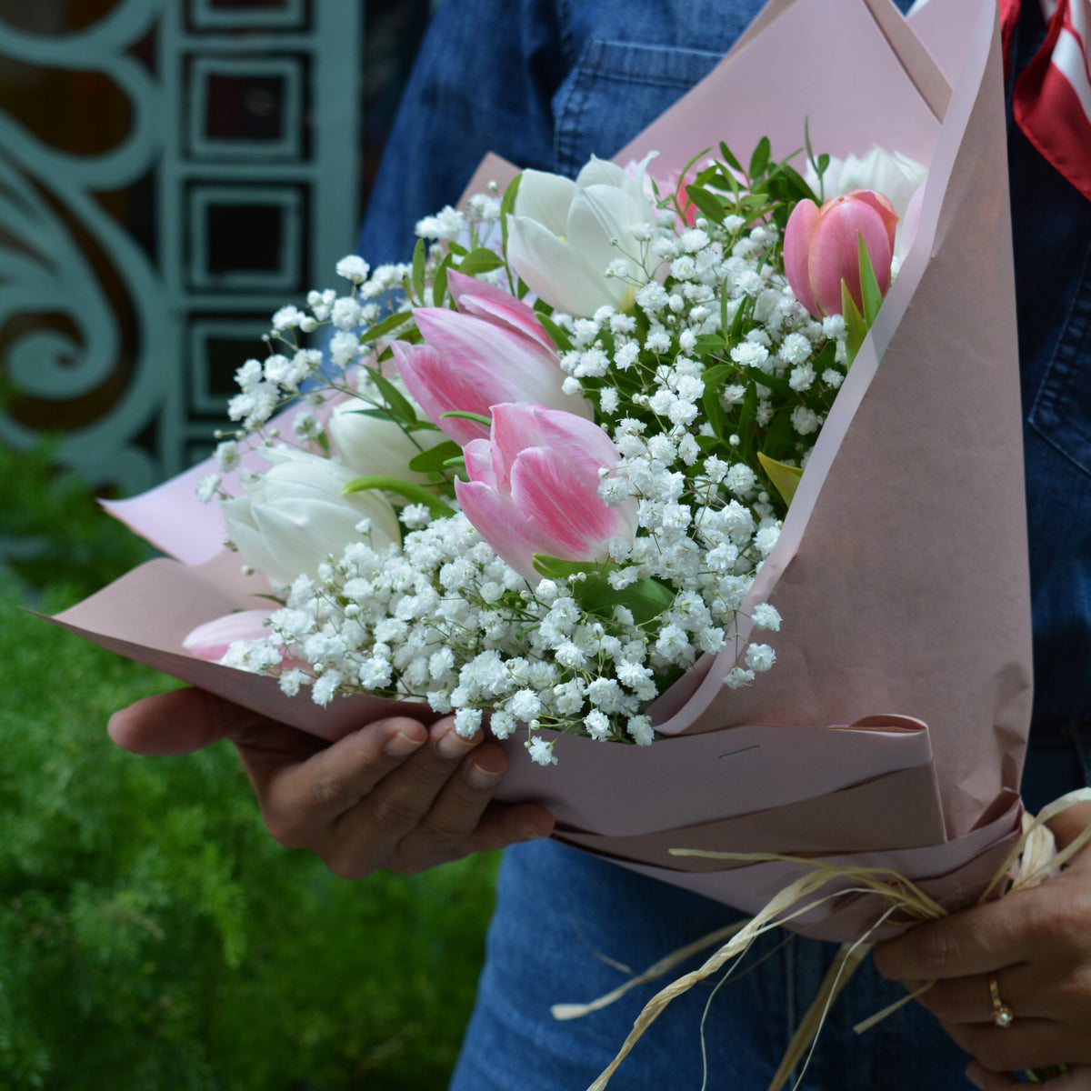 Ramo Tulipanes Rosa Pastel